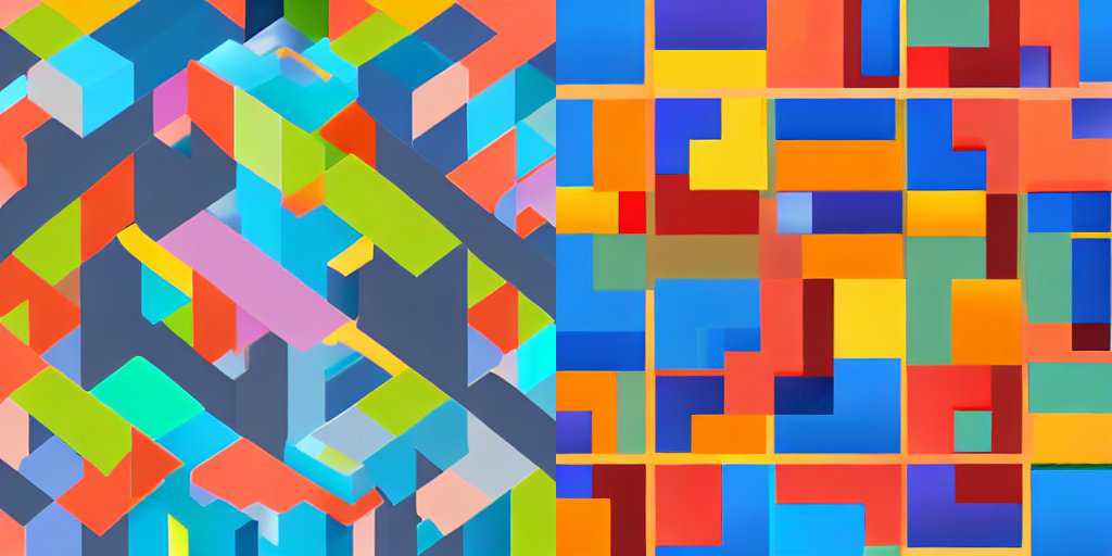Colorful block images